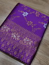 Ddf Purple Flower Designer Banarasi Silk Sarees Wholesale Price In Surat